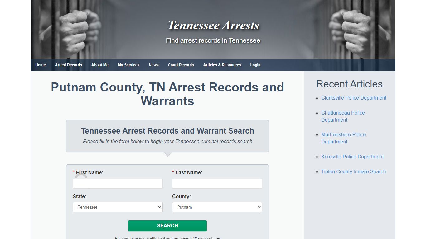 Putnam County, TN Arrest Records and Warrants - Tennessee ...